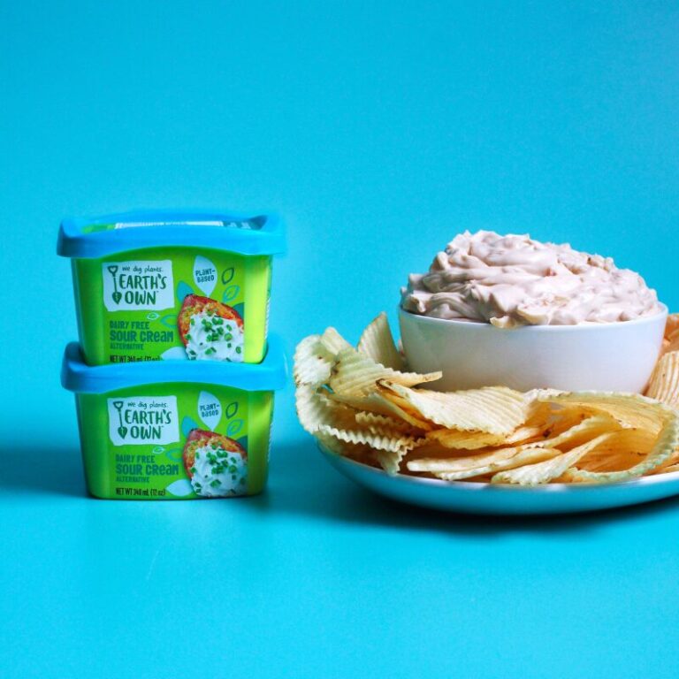 Earth's Own French Onion Dip made with Earth's Own Dairy-Free Sour Cream