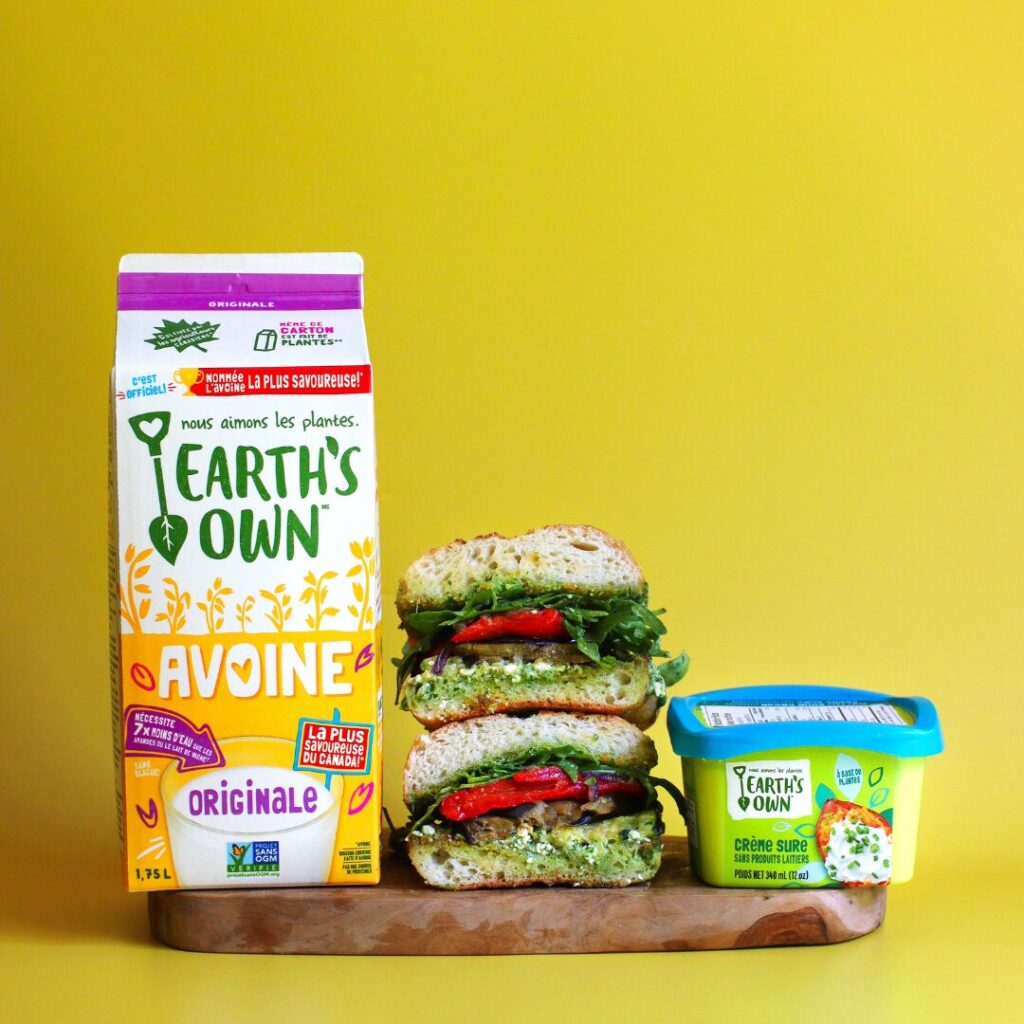 Sandwich pesto et légumes grillés